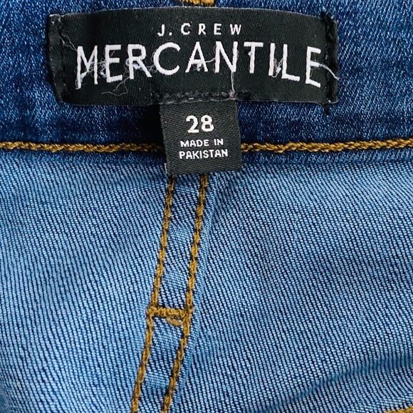 Womens 28 J.Crew Mercantile Jeans Skinny Distressed Medium Wash Stretch Denim - Picture 6 of 7